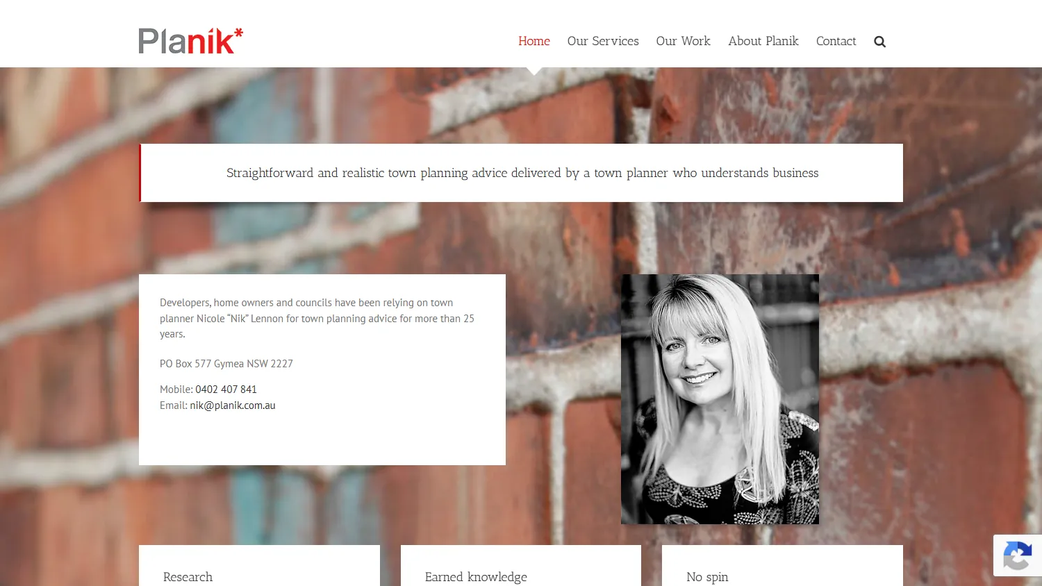 Planik Planning and Development website